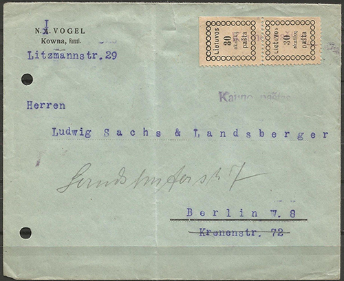 LT-1918 Kaunas Vogel - Berlin